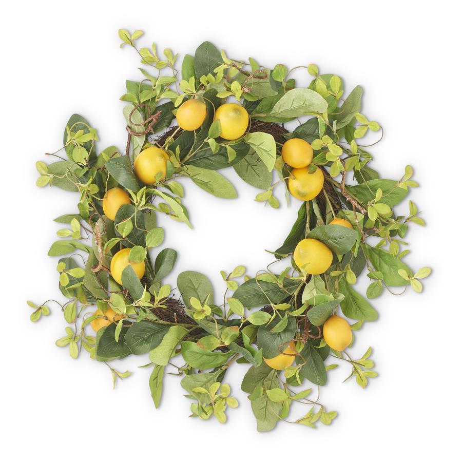 Lemon And Foliage Wreath