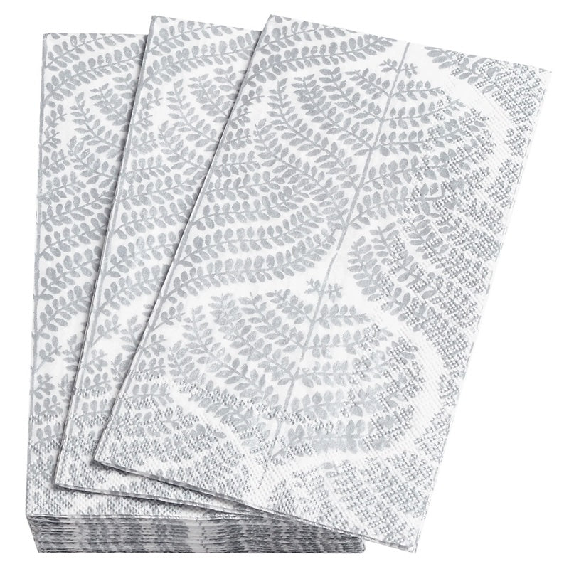 Flora Silver Guest Towel