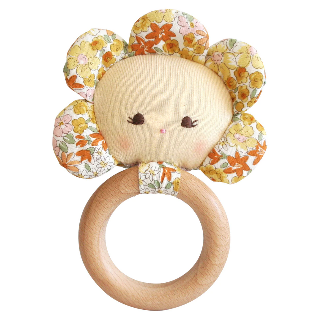 Ring Rattle Flower Baby Sweet Marigold