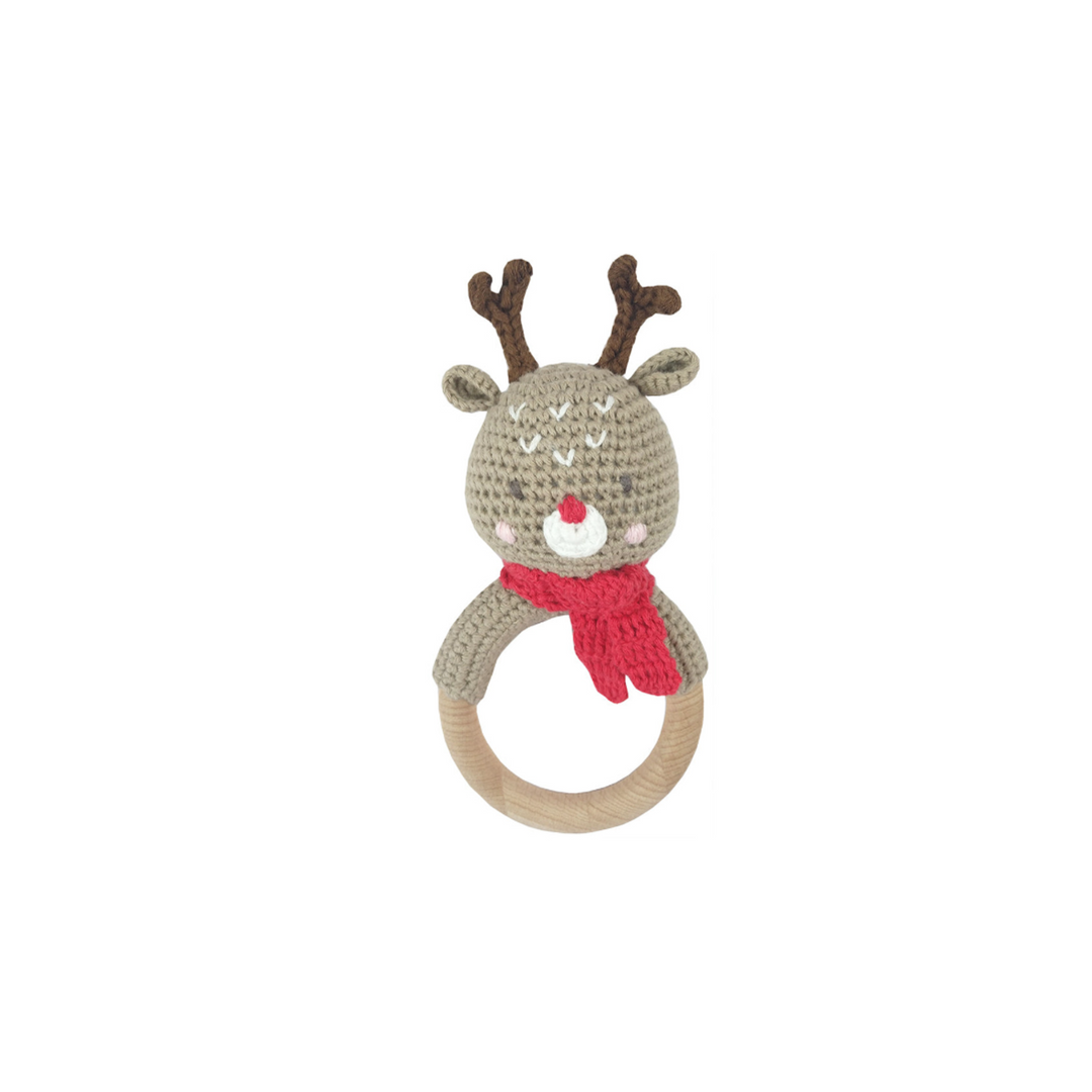Crochet Ring Rattle Reindeer