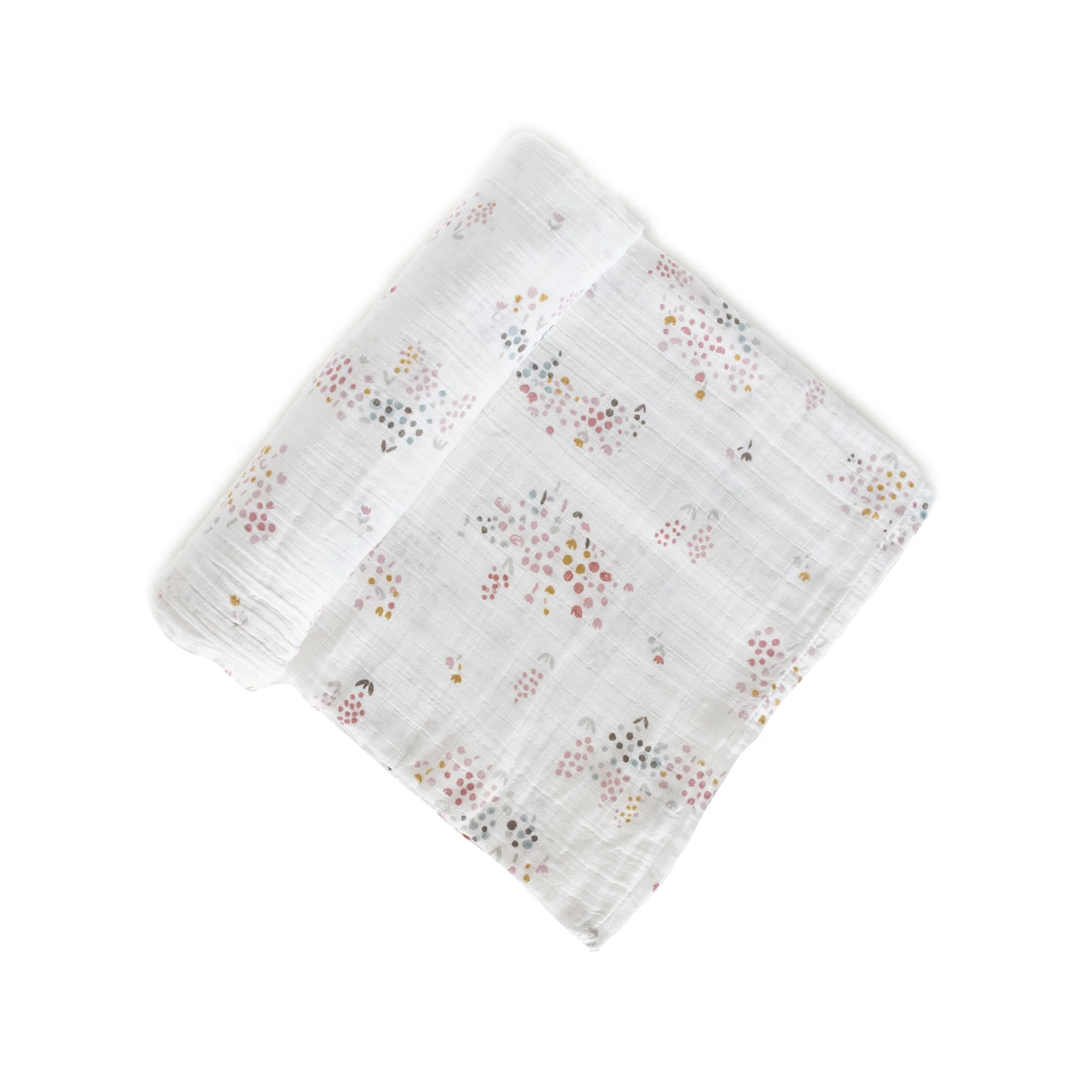 Organic Muslin Cotton Swaddle Flower Patch By PEHR