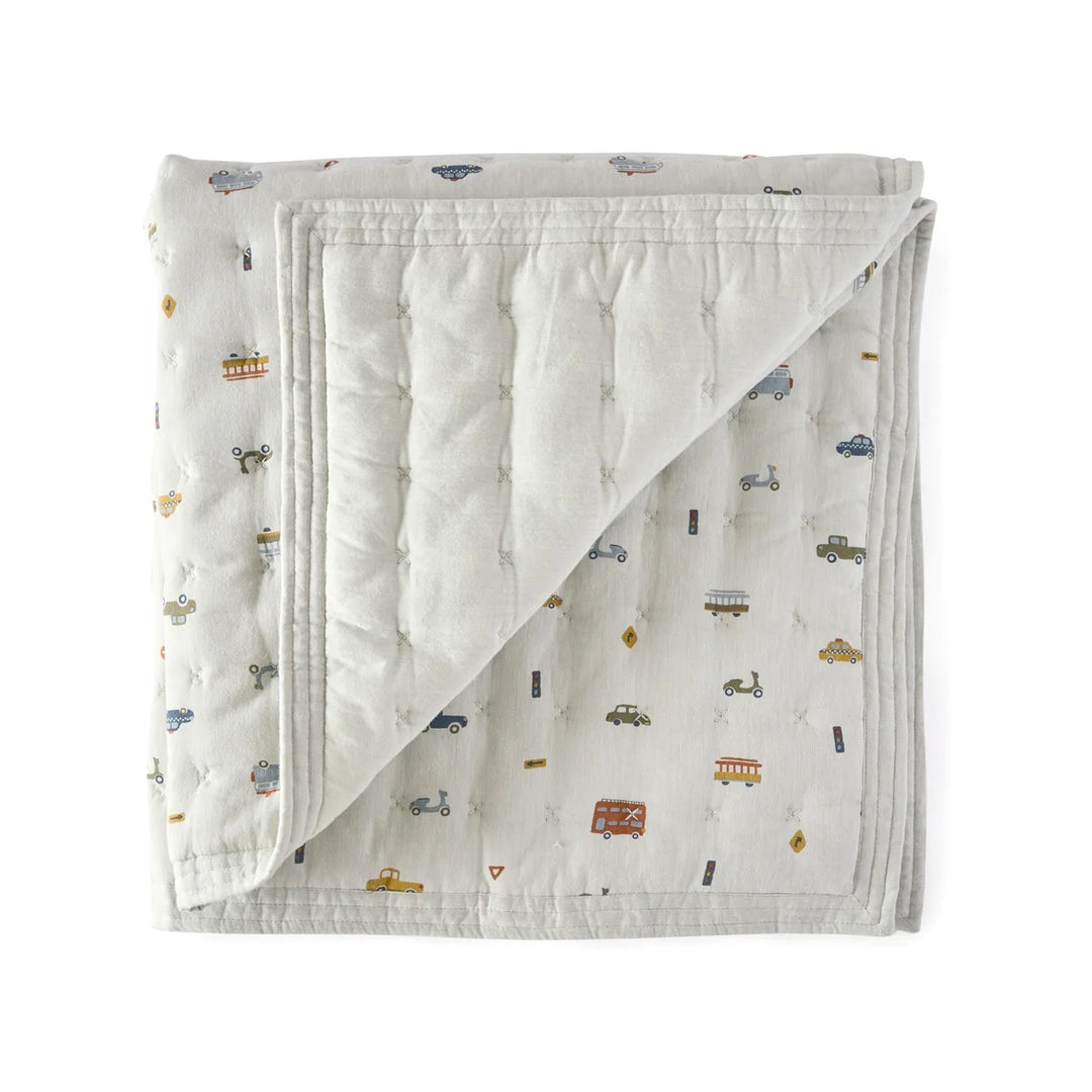 Quilted Chambray Rush Hour Blanket By PEHR