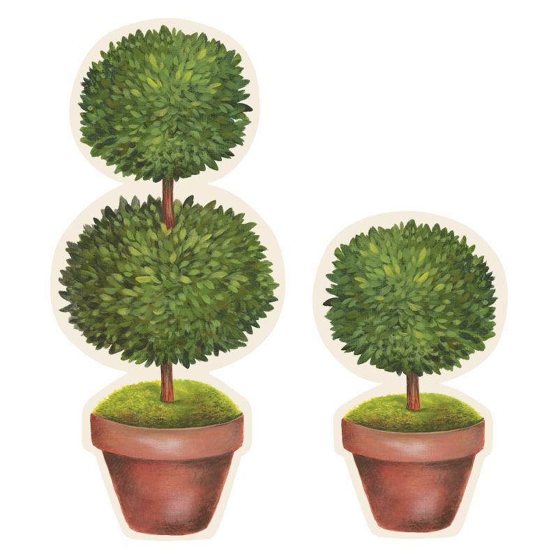 Die-Cut Topiary Pair Placemats Pack of 12