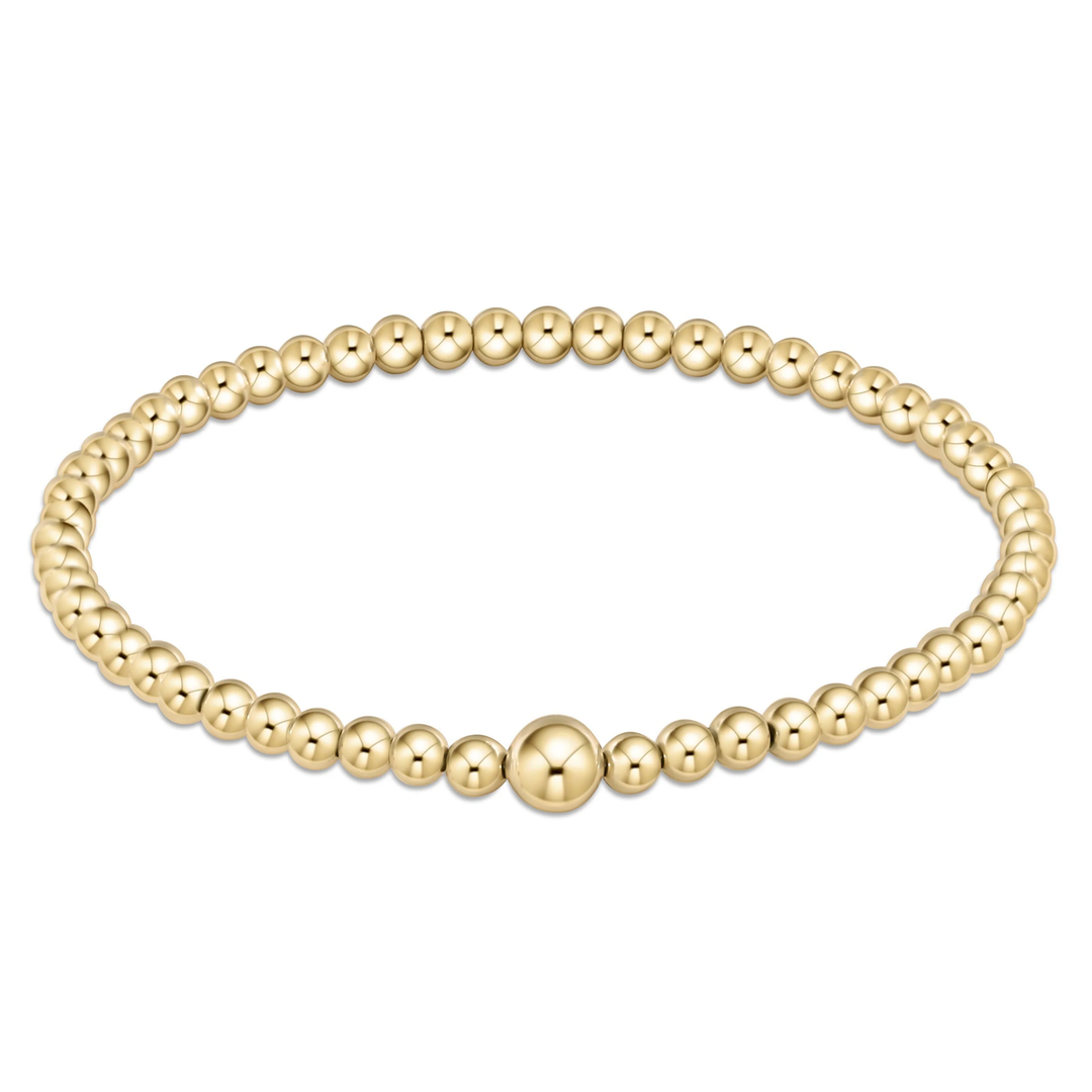 Classic Gold 4mm Beaded Bangle