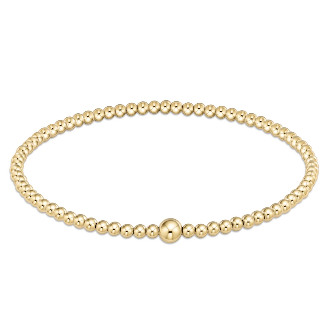 Classic Gold 3mm Beaded Bangle