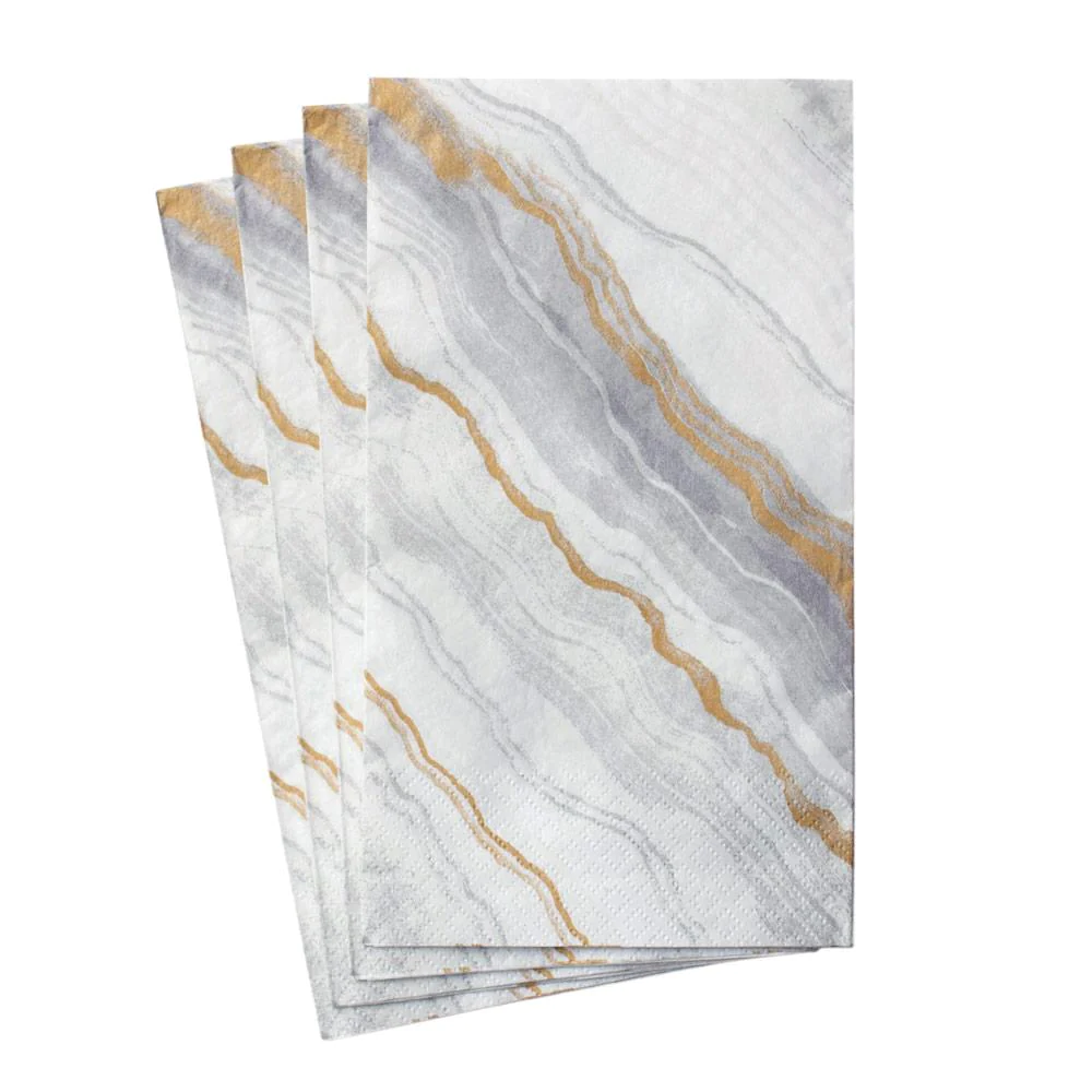Marbled Grey Guest Towels