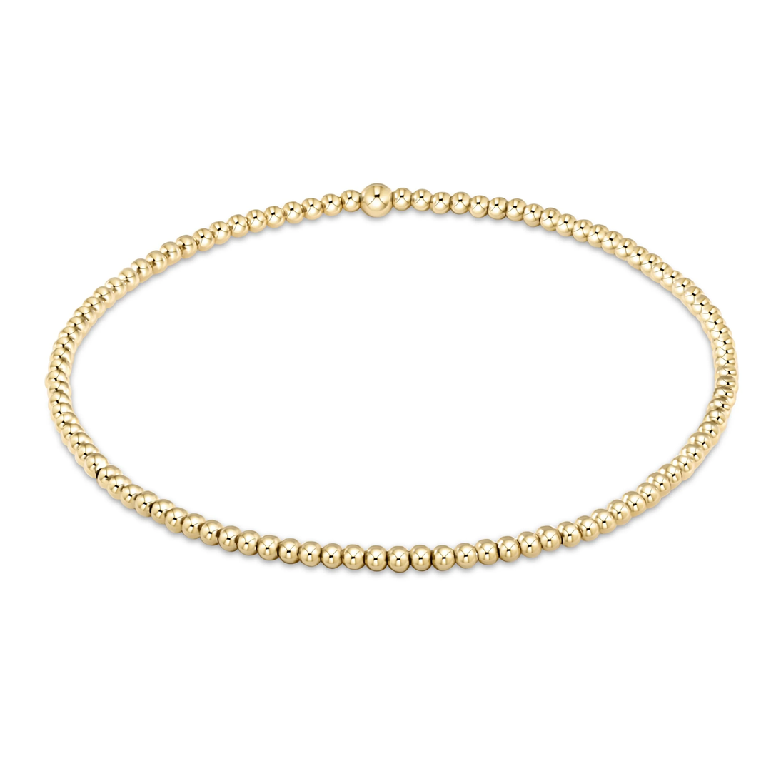 Classic Gold 2mm Beaded Bracelet
