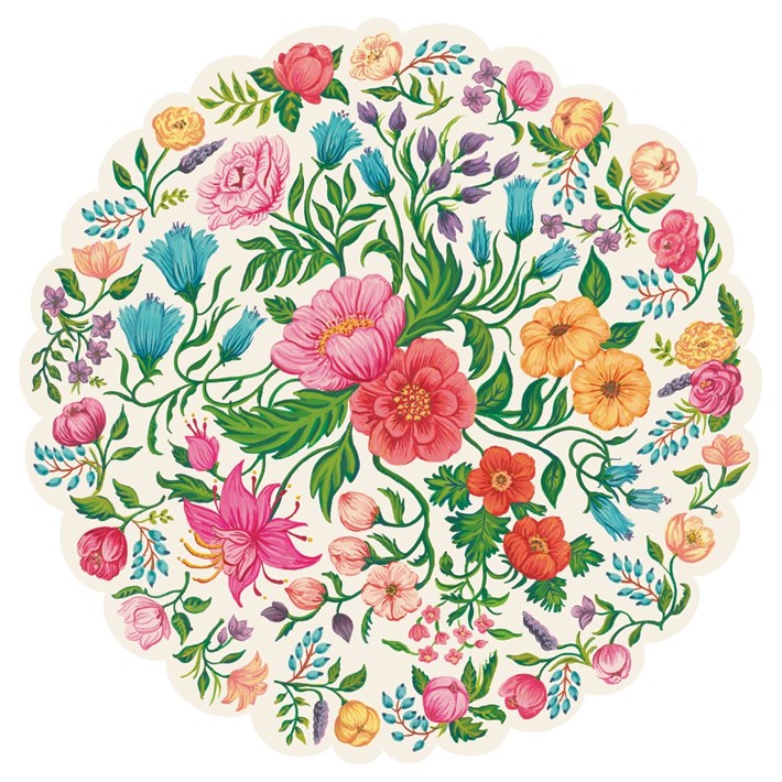 Die-Cut Sweet Garden Posey Placemats Pack of 12
