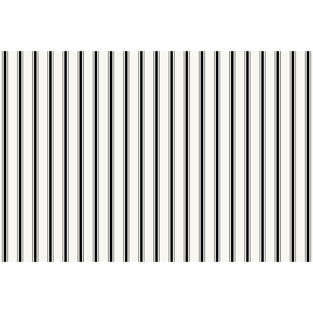 Black Ribbon Stripe Placemats Pad of 24