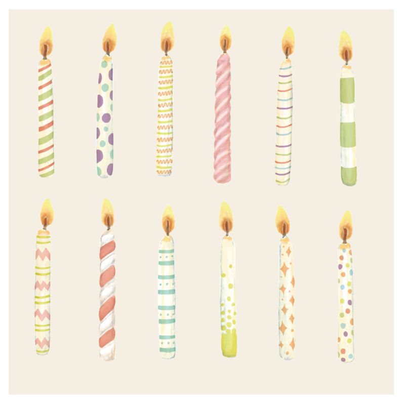Birthday Candles Cocktail Napkins Pack of 20
