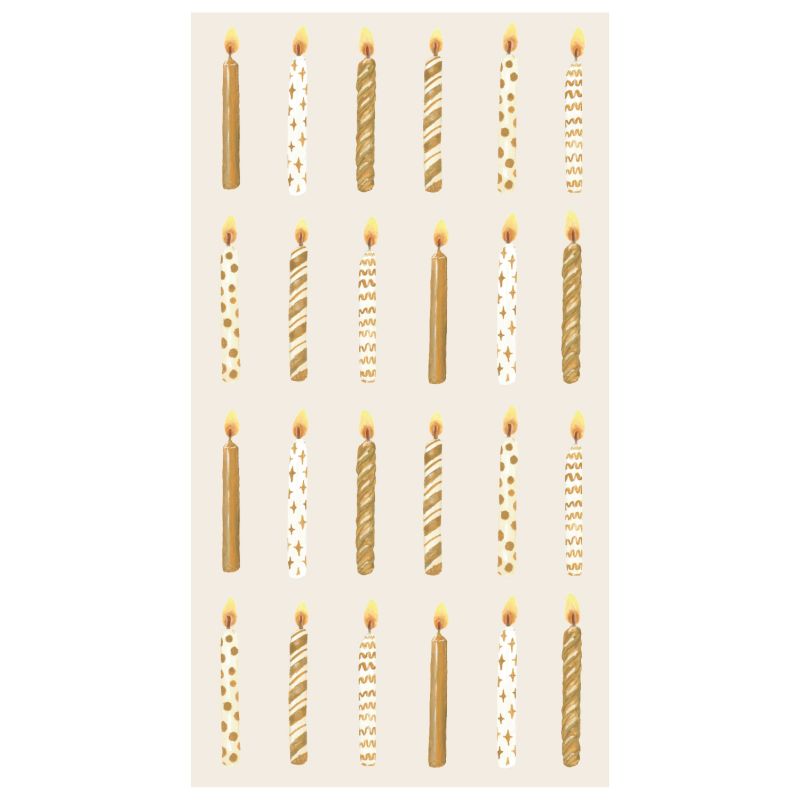 Gold Candles Guest Napkin Pack of 16