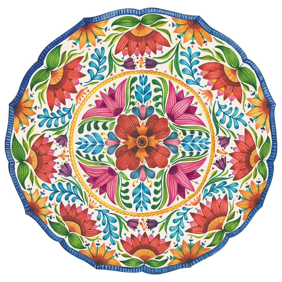 Die-Cut Fiesta Floral Placemats Pack of 12