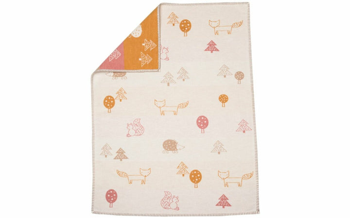 Organic Lena Baby Blanket Forest Animals 30" x 40"