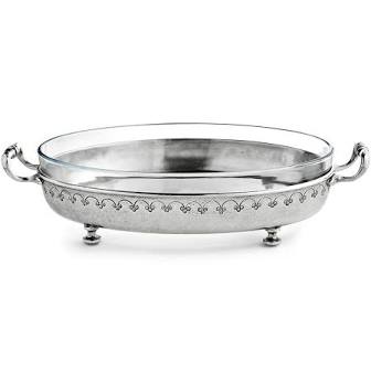 Taverna Pyrex Baking Dish With Pewter Stand