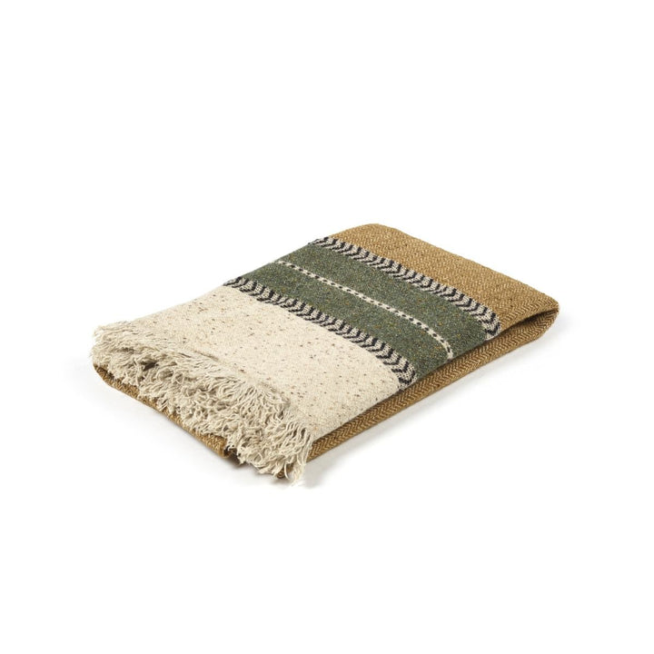 Libeco Montana Wool Linen Throw Gold 51" x 87"
