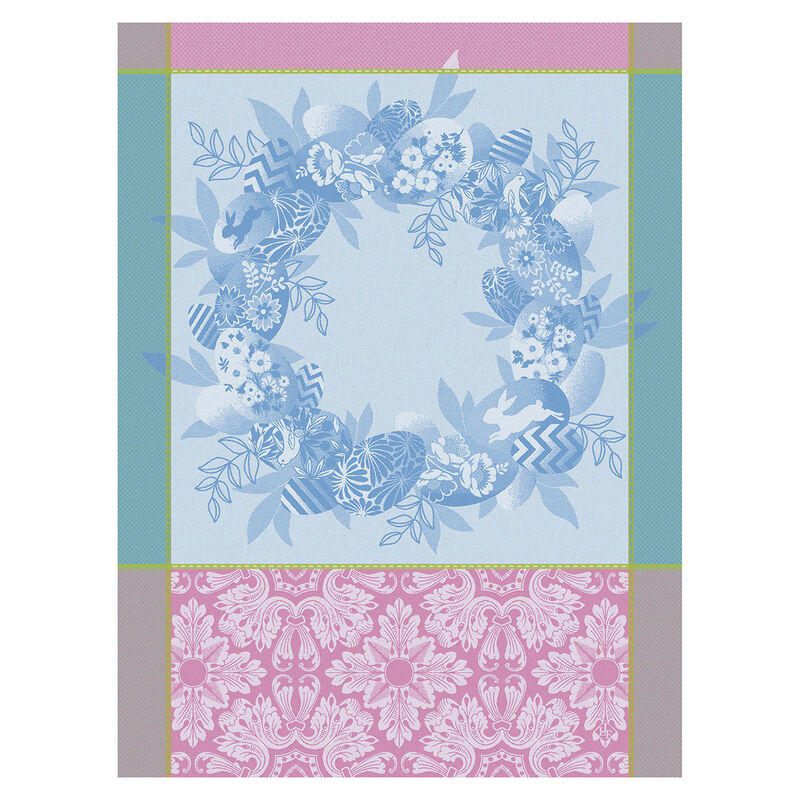 Couronne De Paques Tea Towel Blue