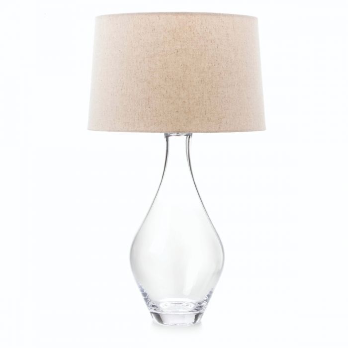 Simon Pearce Warren Lamp With Linen Shade