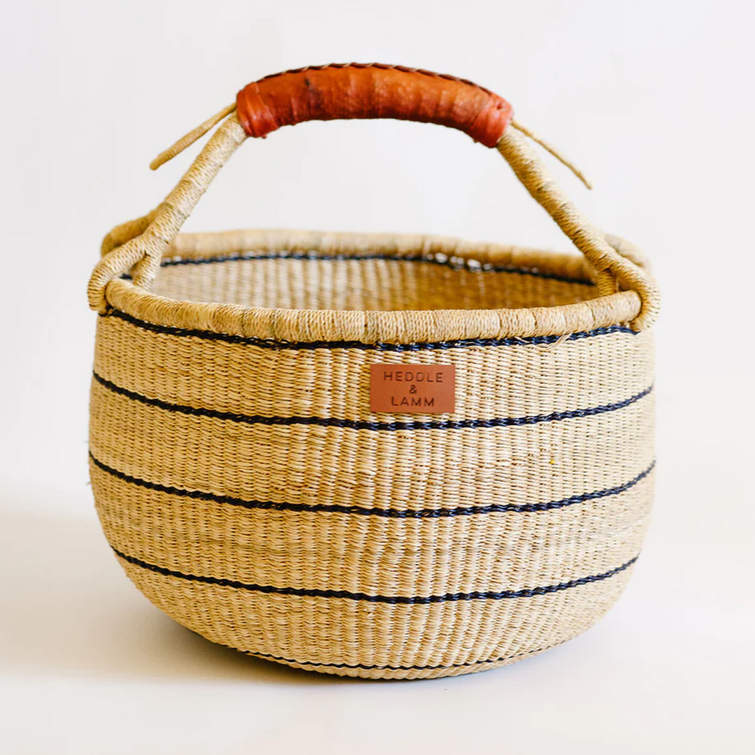 Babi Bolga Stripe Basket Brown