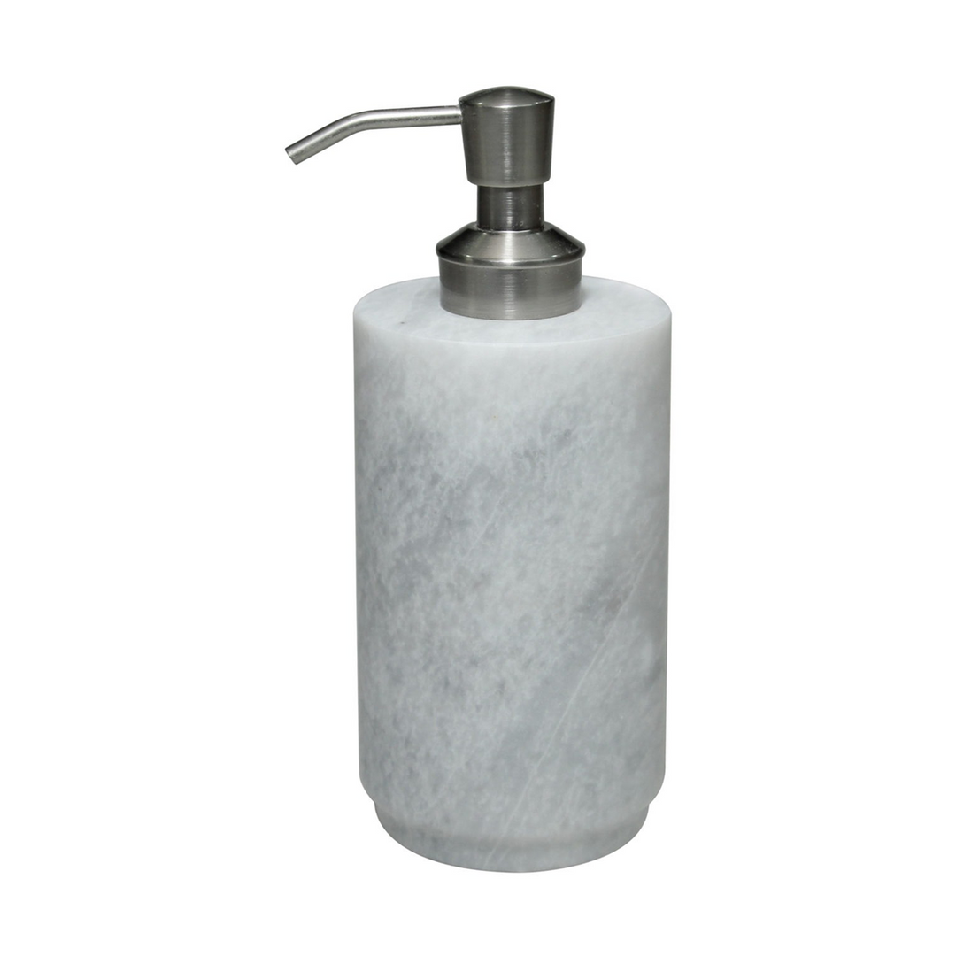 Eris Marble Soap Dispenser Pearl White