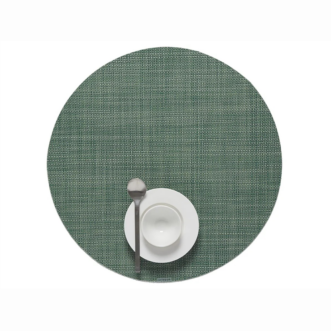 Mini Basketweave Round Placemat Ivy