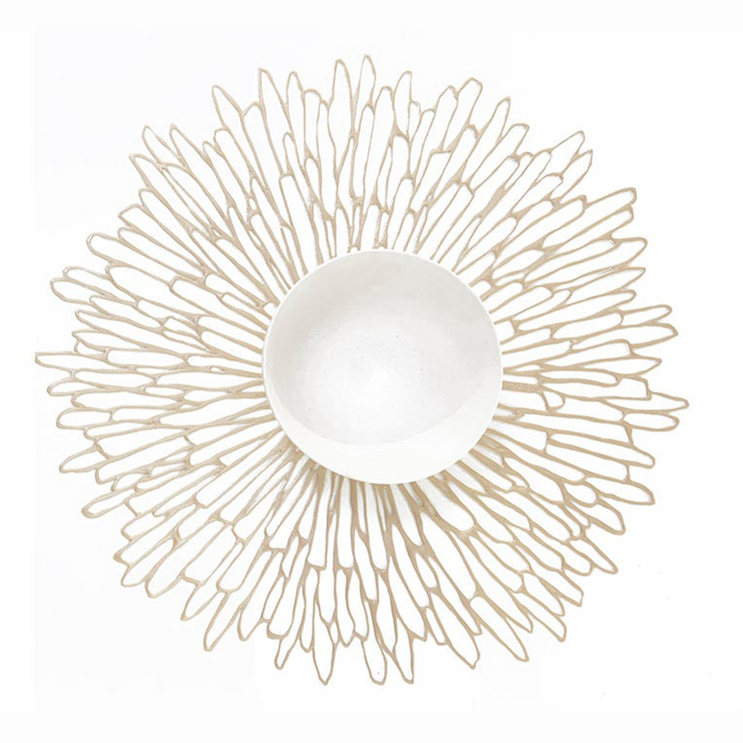 Pressed Bloom Placemat Champagne