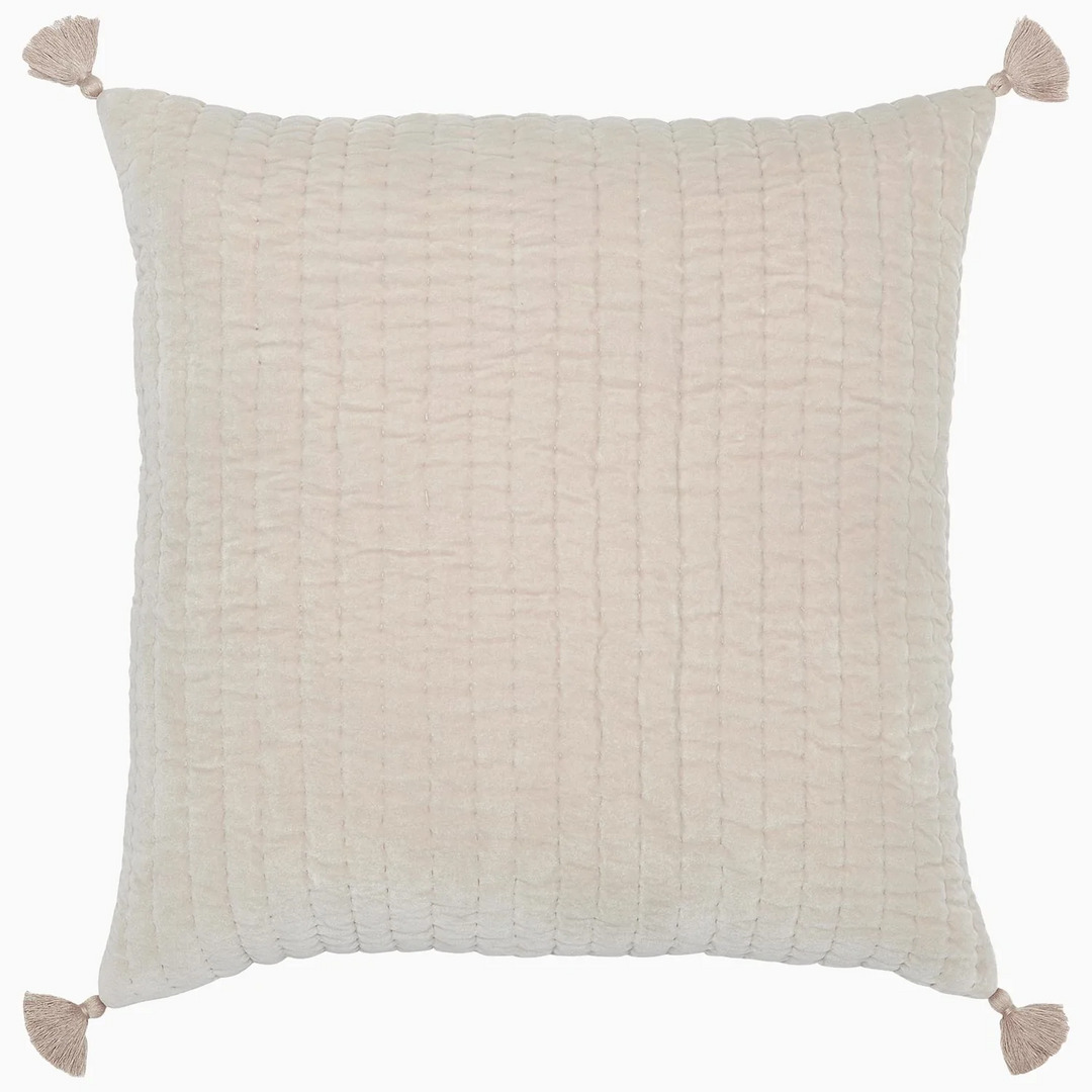 Velvet Pillow Sand 22" X 22"
