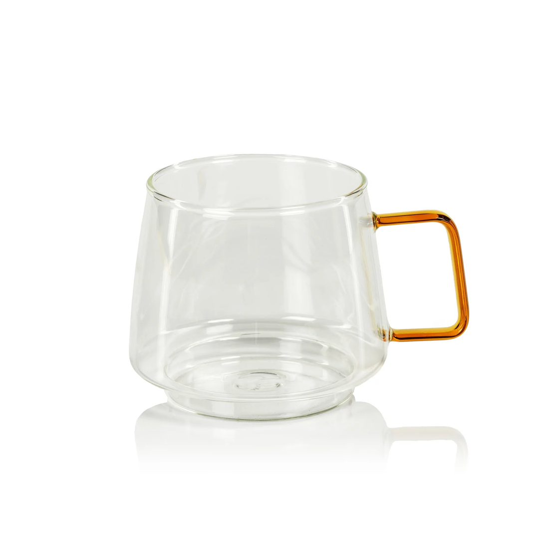 Cappucci Tea & Coffee Glass With Amber Handle
