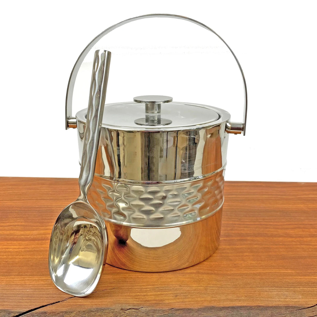 Truro Platinum Metal Ice Bucket By Michael Wainwright