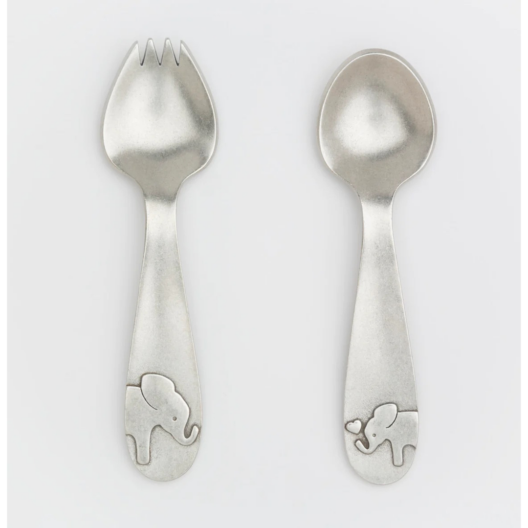 Pewter Spoon Set - Elephant