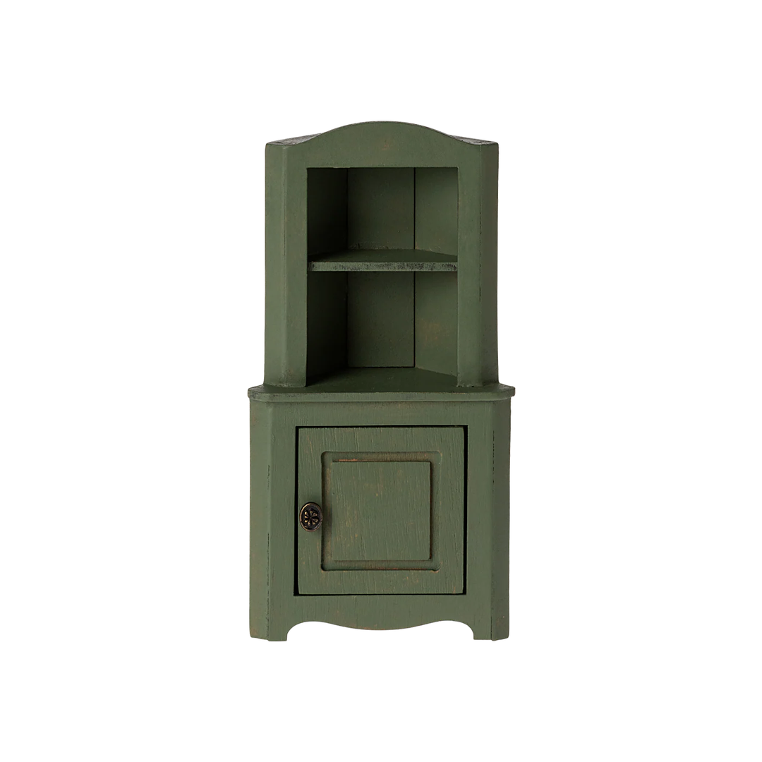 Maileg - Corner Cabinet, Mouse - Dark Green