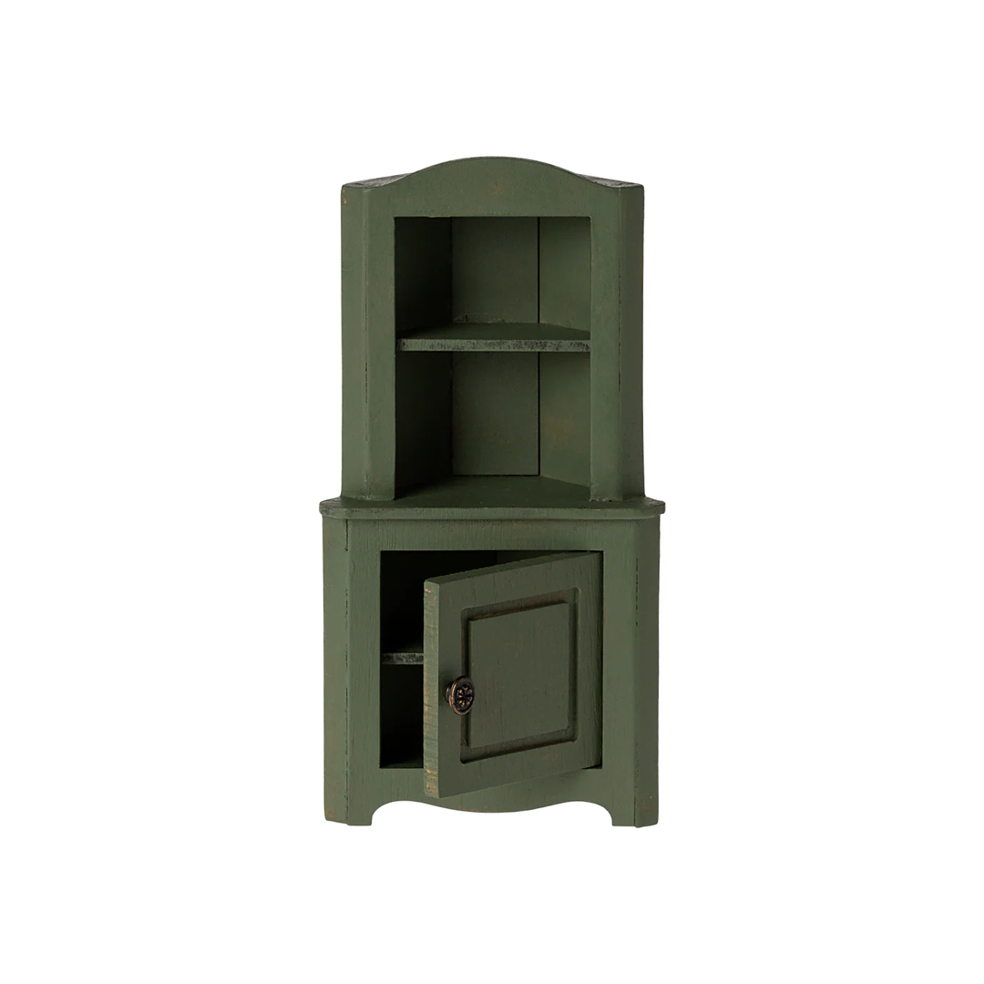 Maileg - Corner Cabinet, Mouse - Dark Green