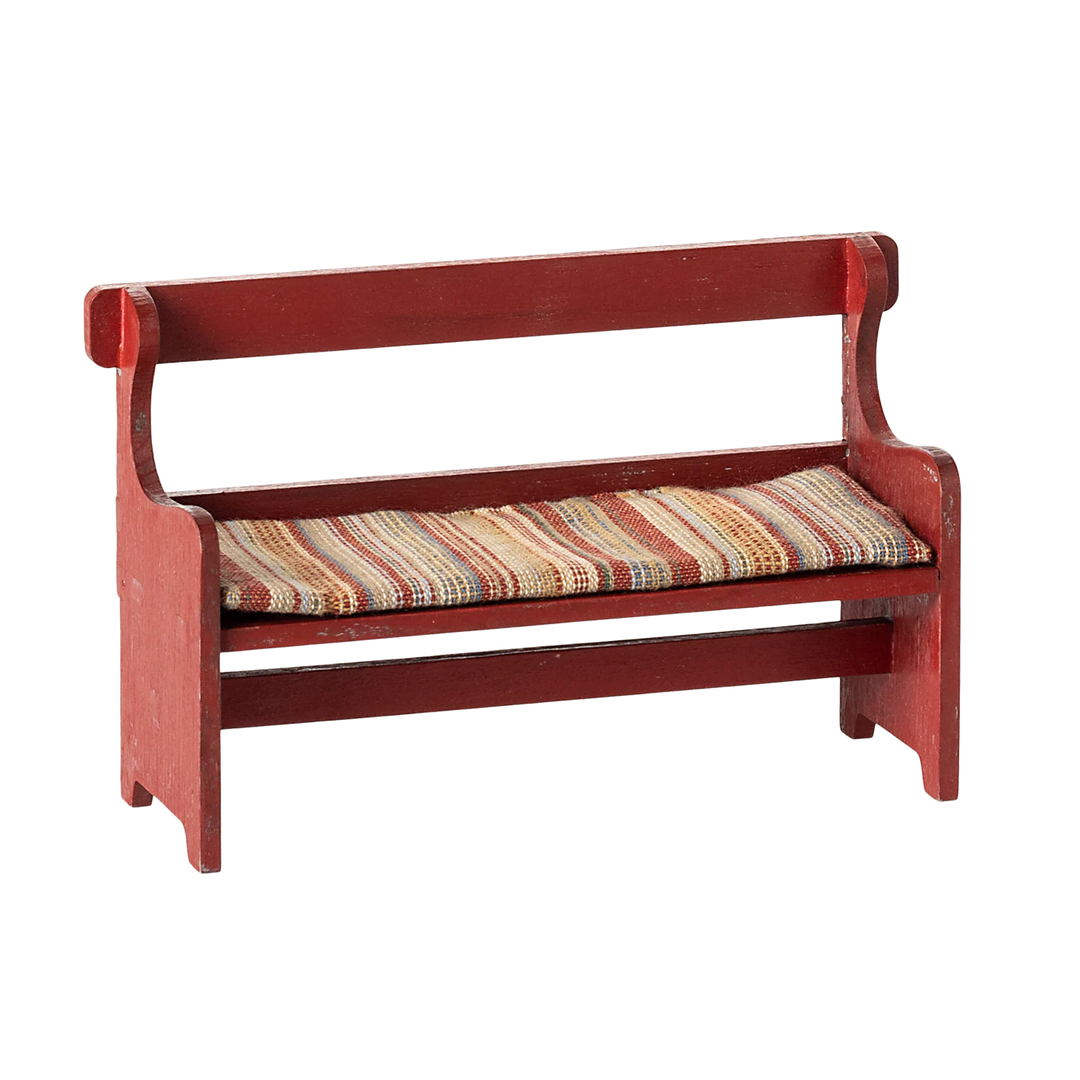 Maileg - Bench For Mice Red