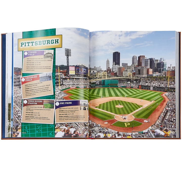 Ballparks Past and Present - Tan Bonded Leather