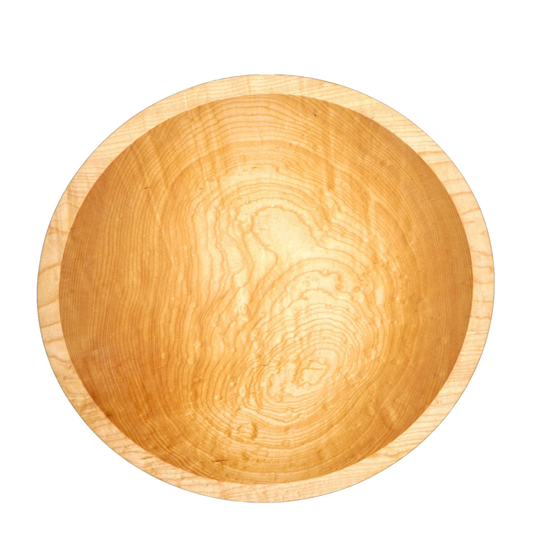 Medium Maple Wood Serving Bowl 12"