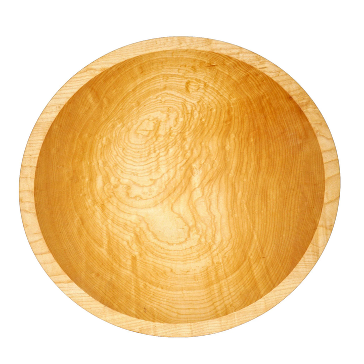 Large Maple Wood Serving Bowl 15"