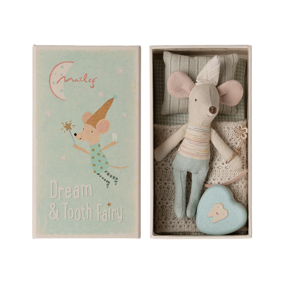 Maileg - Tooth Fairy Little Brother Mouse in Matchbox