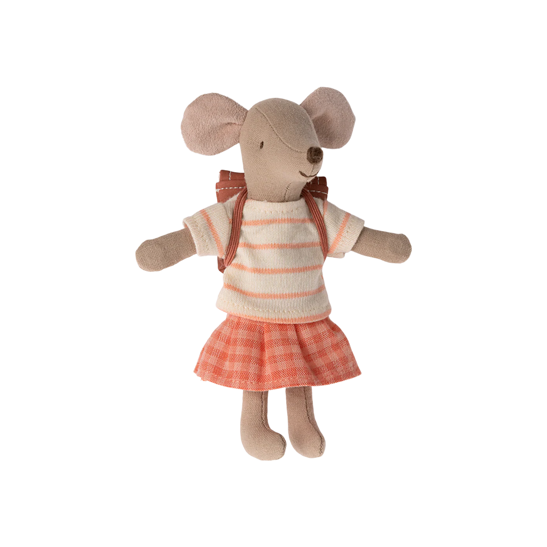 Maileg - Tricycle Mouse, Big Sister - Coral