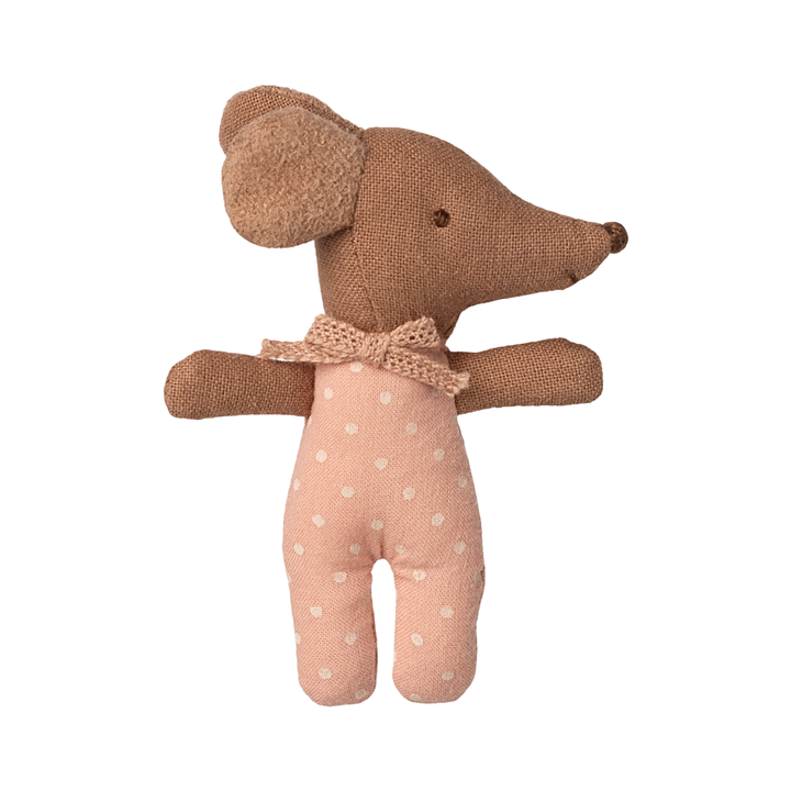 Maileg - Sleepy Wakey Baby Mouse In Matchbox Rose