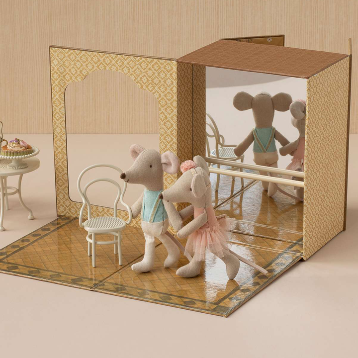 Maileg - Ballet Mice in Dance Studio, Little Sister and Brother