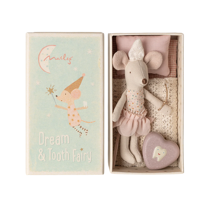 Maileg - Tooth Fairy Little Sister Mouse in Matchbox