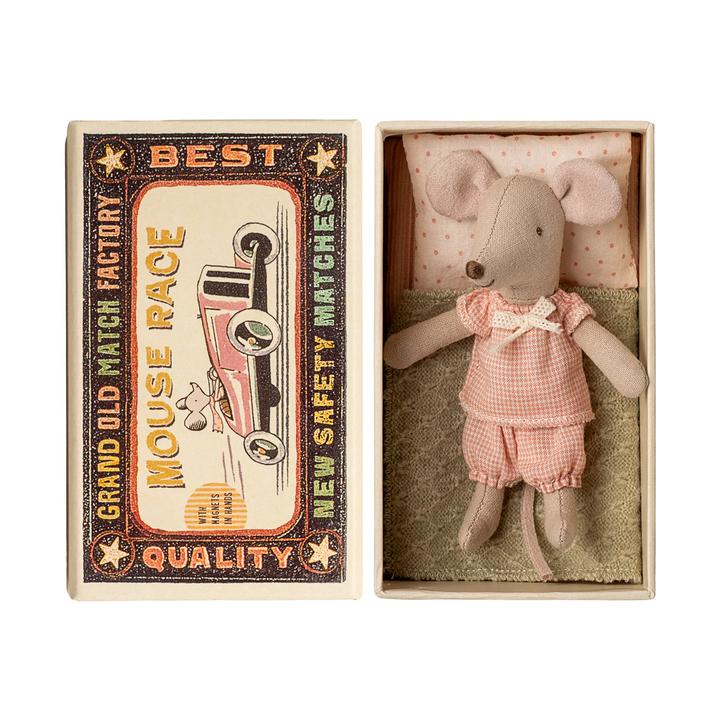 Maileg - Little Sister Mouse In Matchbox