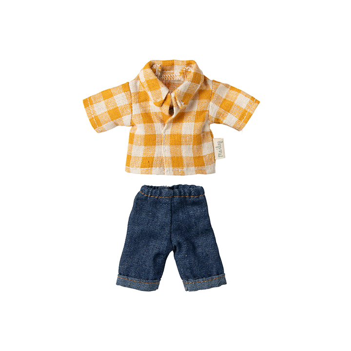 Maileg - Dad Mouse - Yellow Check