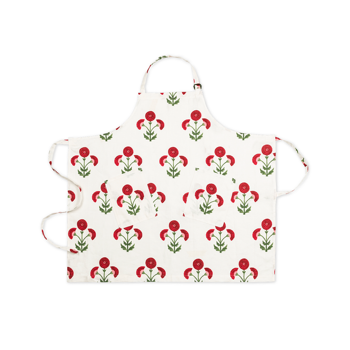 Gisele Scarlet Linen Apron