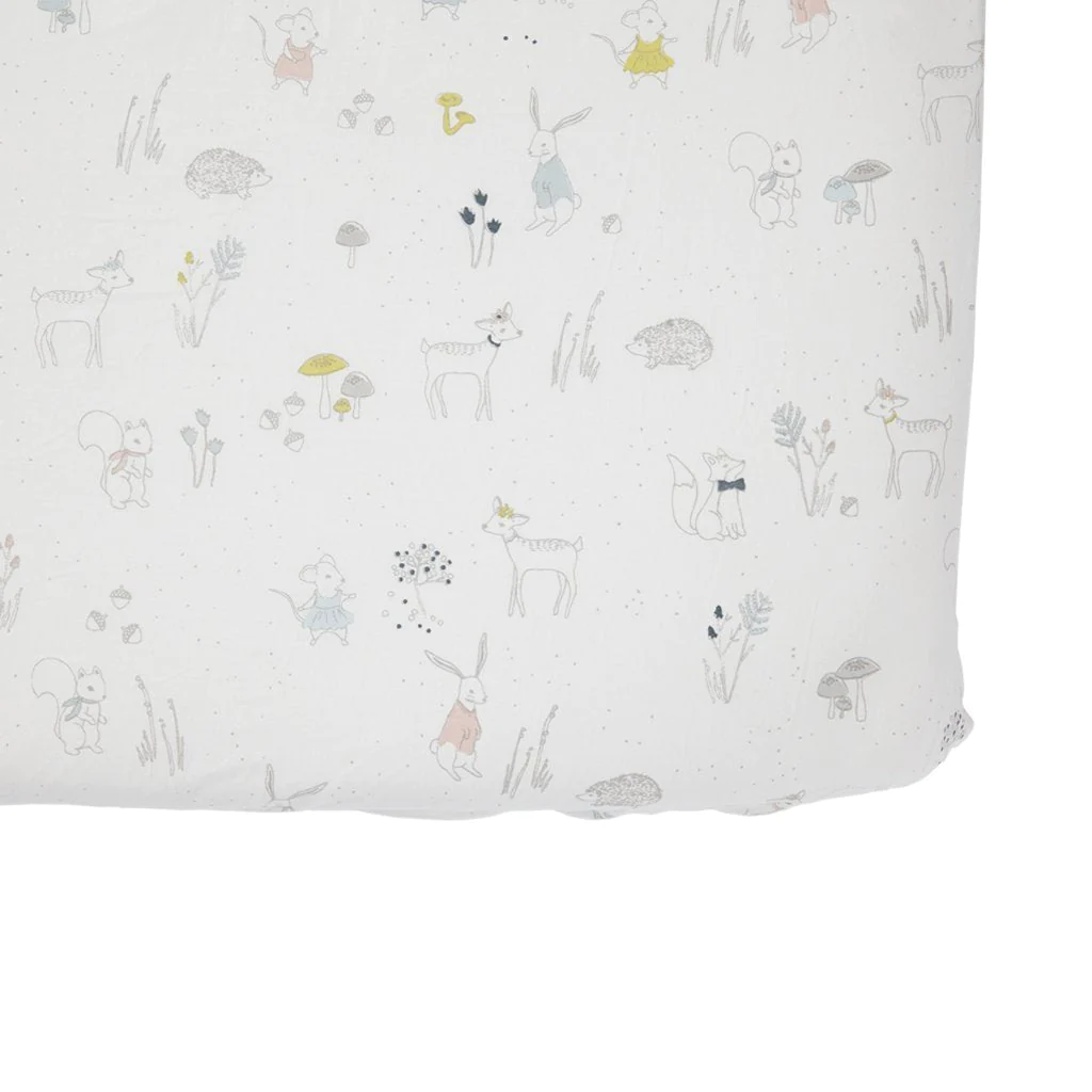 Organic Cotton Crib Sheet Magical Forest By PEHR