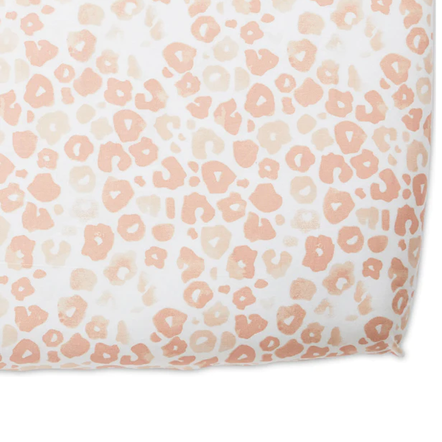 Organic Cotton Crib Sheet Poppy Pink By PEHR