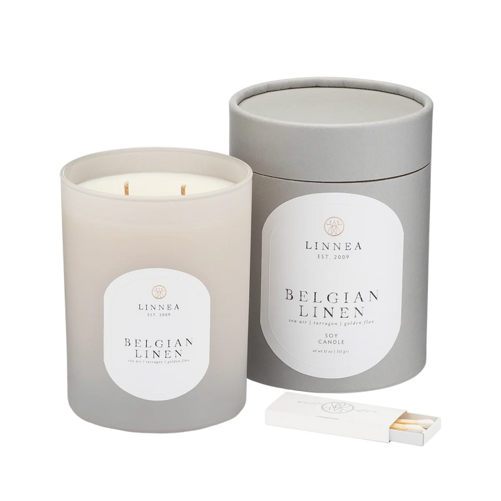 Belgian Linen 2-Wick Candle 11oz