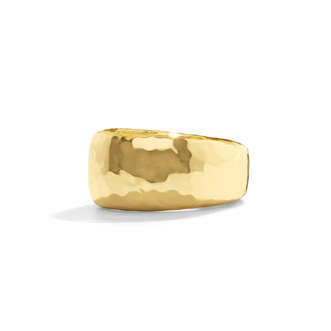 Cleopatra Hammered Gold Ring