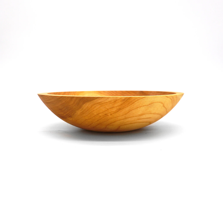 Small Maple Wood Serving Bowl 9"
