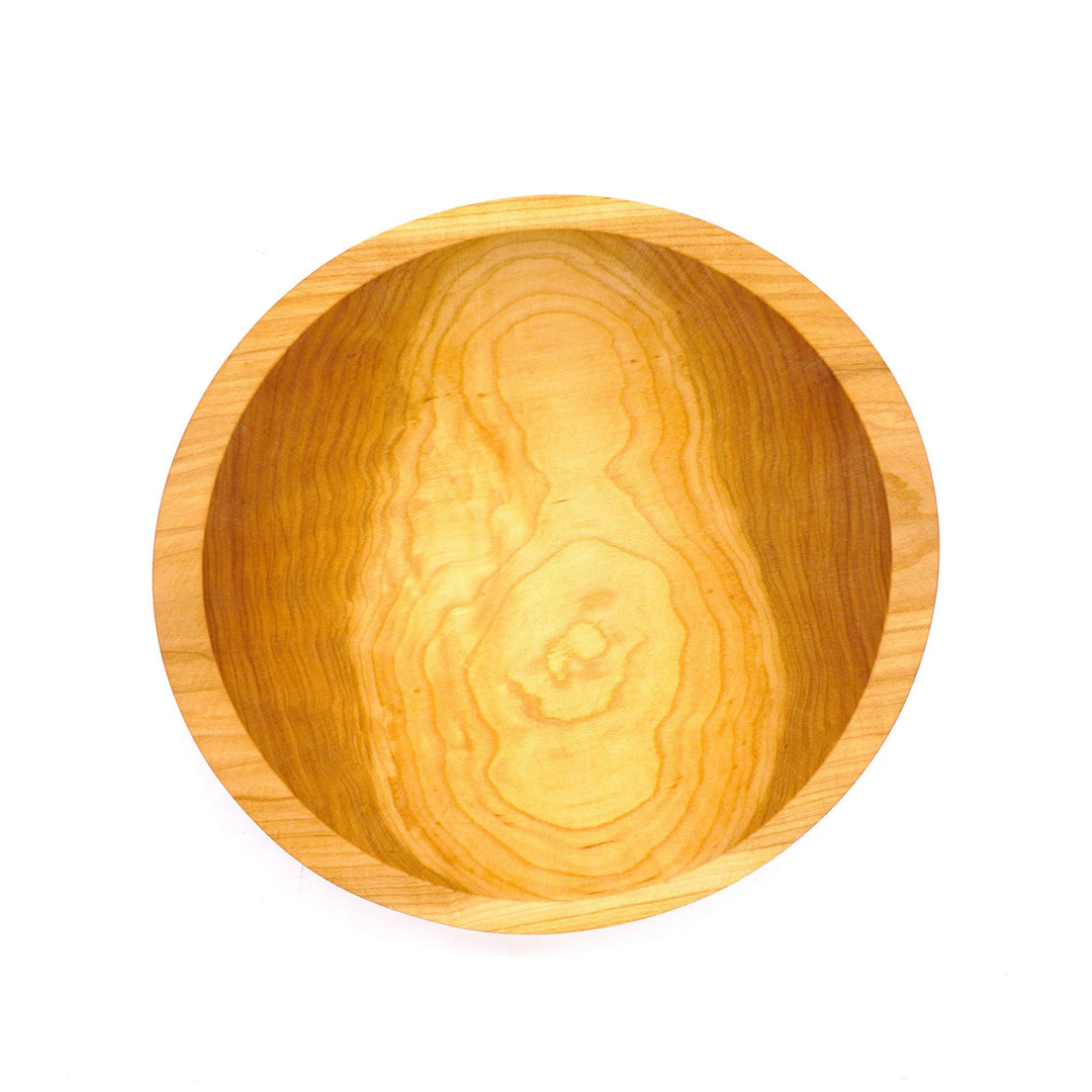 Small Maple Wood Serving Bowl 9"