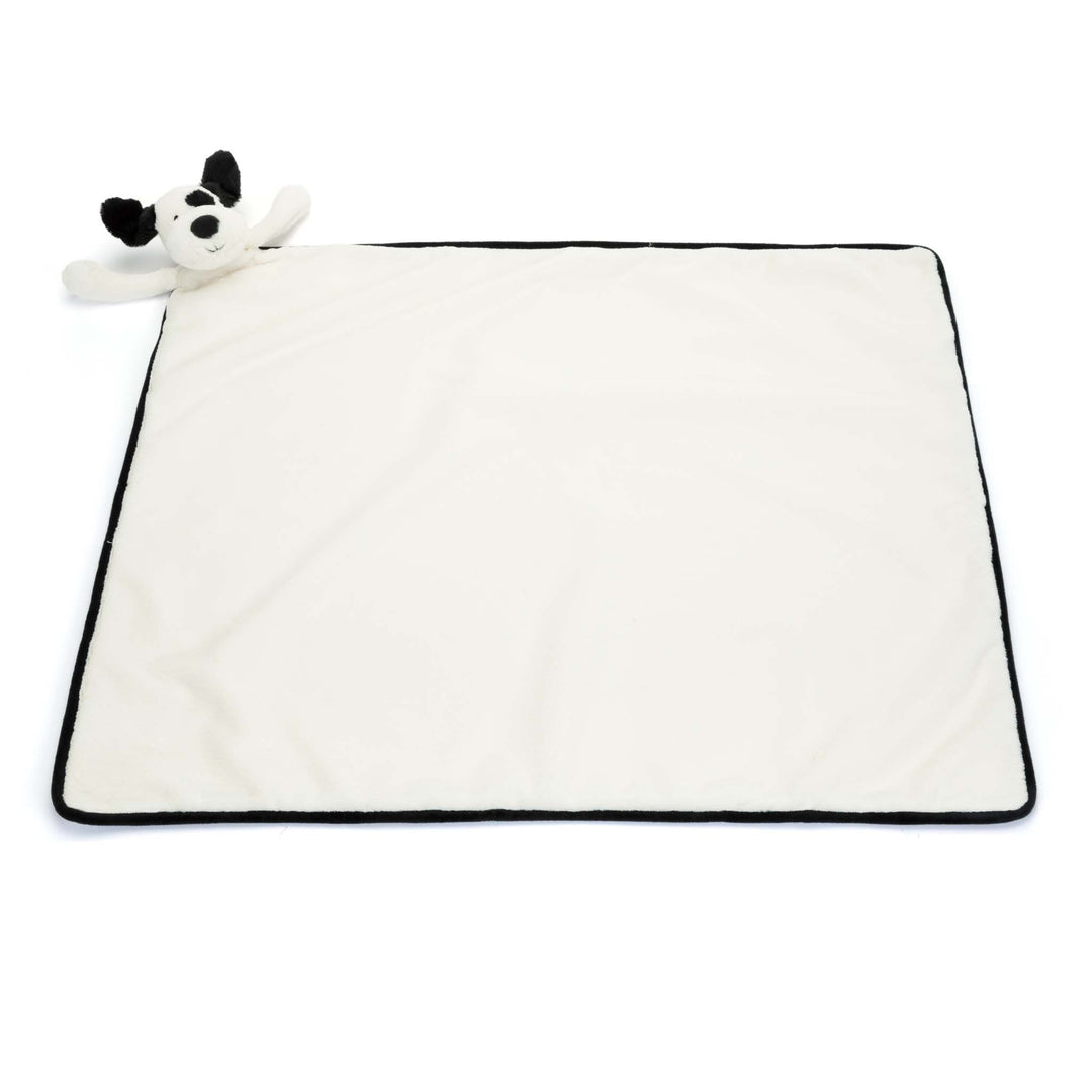Bashful Black &amp; Cream Puppy Blankie